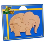 WoodiToys Träpussel 5 Bitar Elefant