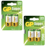 GP Super Alkaline C Batteri 4-pack